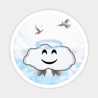 Fantasy White Angel Cloud In Heaven Magnet